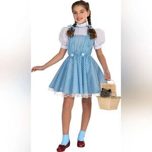 🩵Wizard of Oz Sequin Dorothy Wig & Costume Youth Medium 8-10